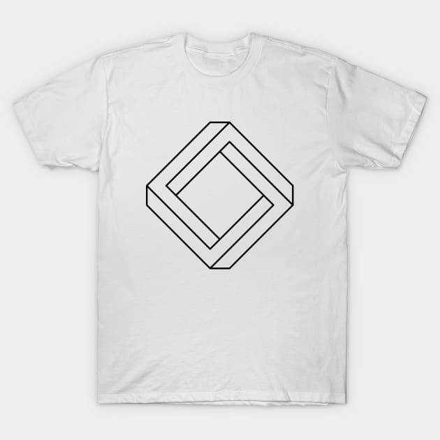 Impossible Shapes – Optical Illusion - Geometric Diamond T-Shirt by info@dopositive.co.uk